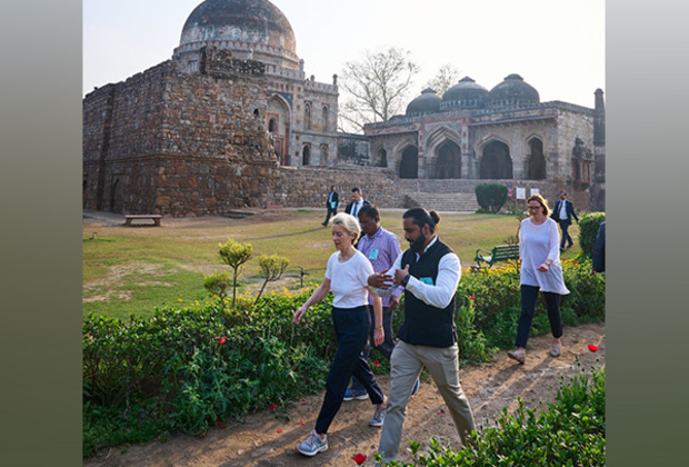 European Commission President Ursula von der Leyen explores Delhi's Lodhi Garden