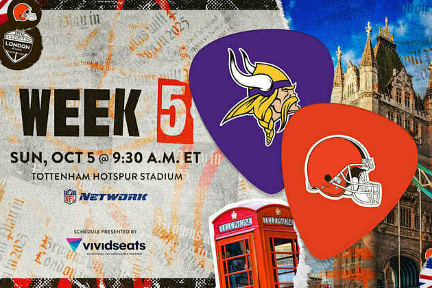 Browns set to host the Vikings in London in Week 5