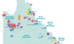 Where the Queensland critical minerals projects are. Credit: Qld Department of Resources 