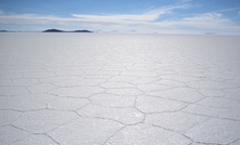 The Salar de Uyuni in Bolivia.