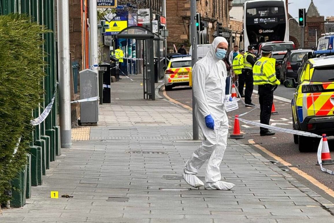 Forensics comb Edinburgh street after man 'stabbed' in early hours attack