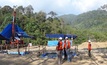Drilling at Asiamet's Beutong porphyry copper-gold project