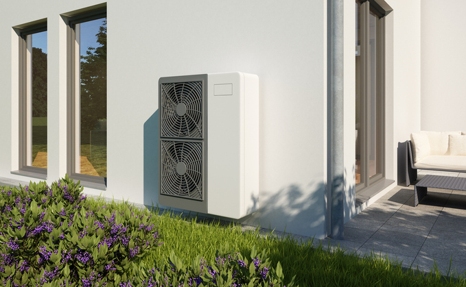 An air source heat pump
