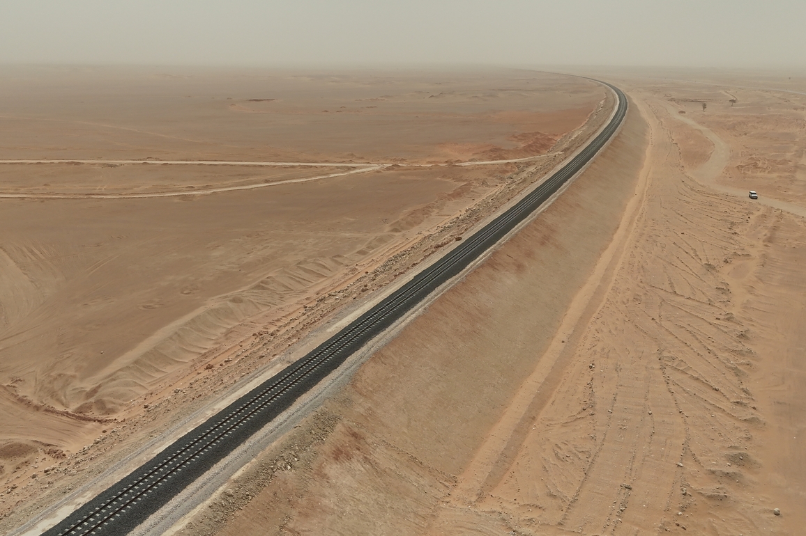 ALGERIA-BECHAR-HEAVY-HAUL DESERT RAILWAY-OPENING