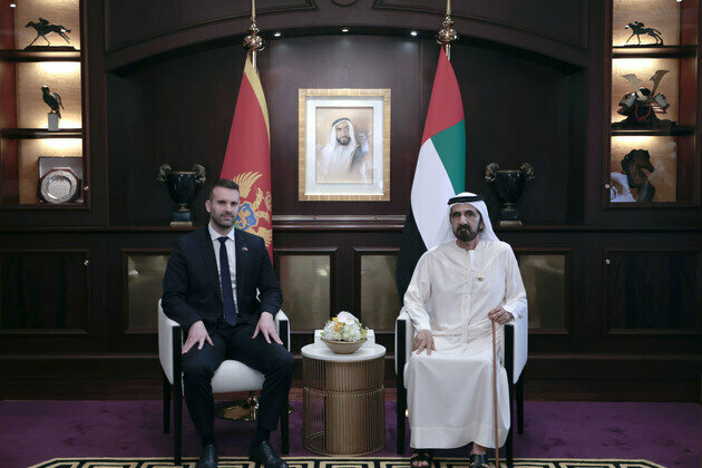 Mohammed bin Rashid meets with Prime Minister of Montenegro