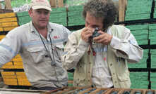 Taking a closer look: Steve Garwin (right) and Jason Ward inspect the fruits of their labour