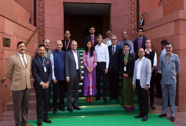 Former UK Prime Minister Rishi Sunak visits Parliament with his family