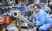 University of Oklahoma Mewbourne College of Earth and Energy researcher working in a lab on the initiative to research potential carbon storage sites