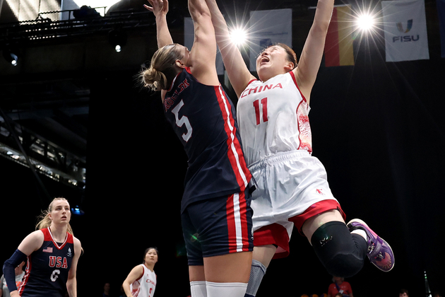 (SP)GERMANY-BOCHUM-FISU-RHINE RUHR 2025-3X3 BASKETBALL-WOMEN'S SEMIFINAL-CHN VS USA