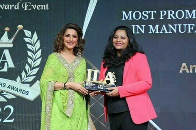 Anikta Pati Rath was honored with the Award for the "Most Promising Entrepreneur in the Manufacturing Industry" at ILA 2022