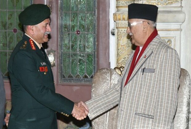 Army Chief Gen Upendra Dwivedi pays courtesy call on Nepali PM Oli and Defence Minister Rai