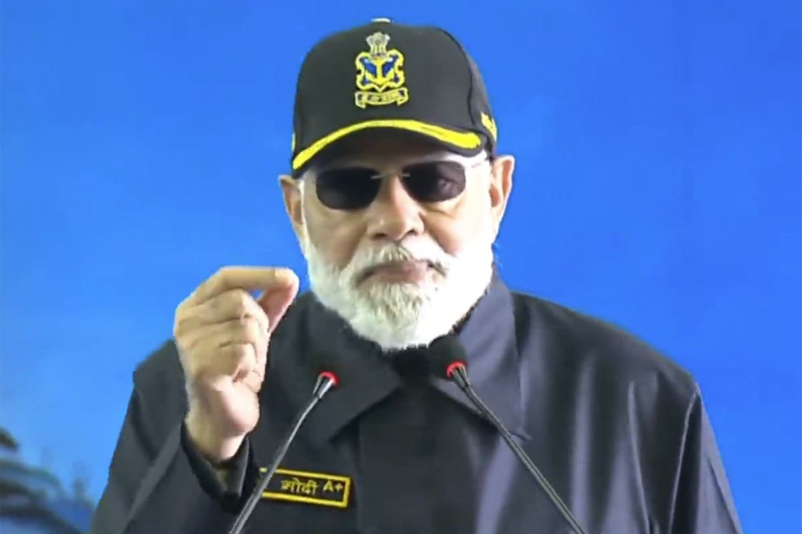 PM Narendra Modi celebrates Diwali with Navy personnel onboard INS Vikrant