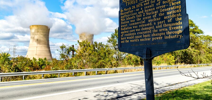 The Three Mile Island nuclear power station in Pennsylvania.