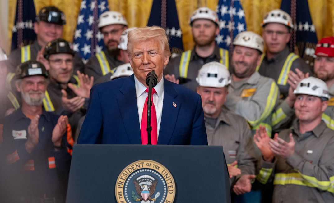 US President Trump signs executive actions to support the coal industry on April 8, 2025