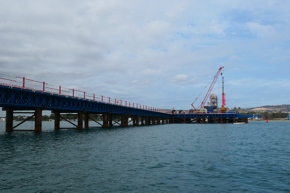 TUNISIA-BIZERTE BRIDGE-CONSTRUCTION