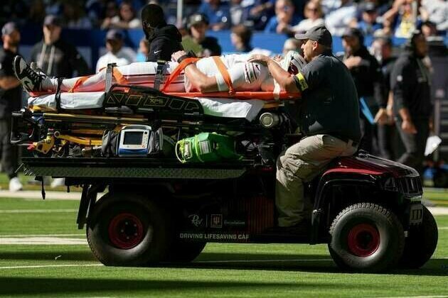Cardinals' Travis Vokolek (neck) taken off via stretcher; Marvin Harrison (concussion) also out