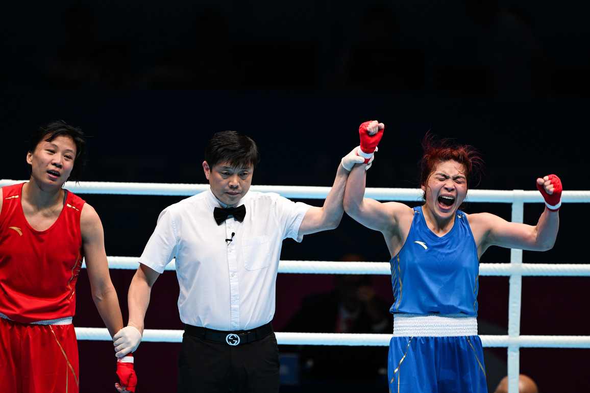 (SP)CHINA-15TH NATIONAL GAMES-BOXING-WOMEN'S-66KG-FINAL (CN)