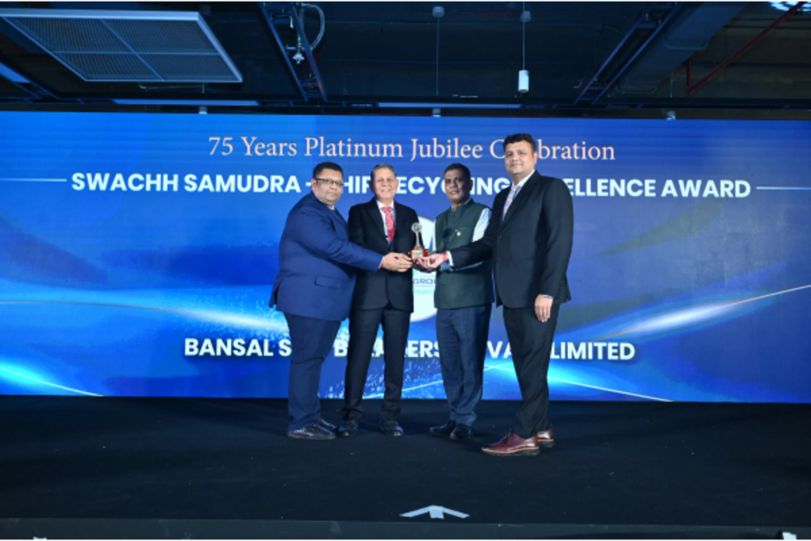 Bansal Ship Breakers Receives National Honour for Sustainable Ship Recycling at DG Shipping's 75th Anniversary
