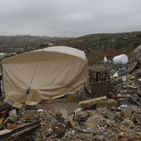 MIDEAST-WEST BANK-HEBRON-TENT