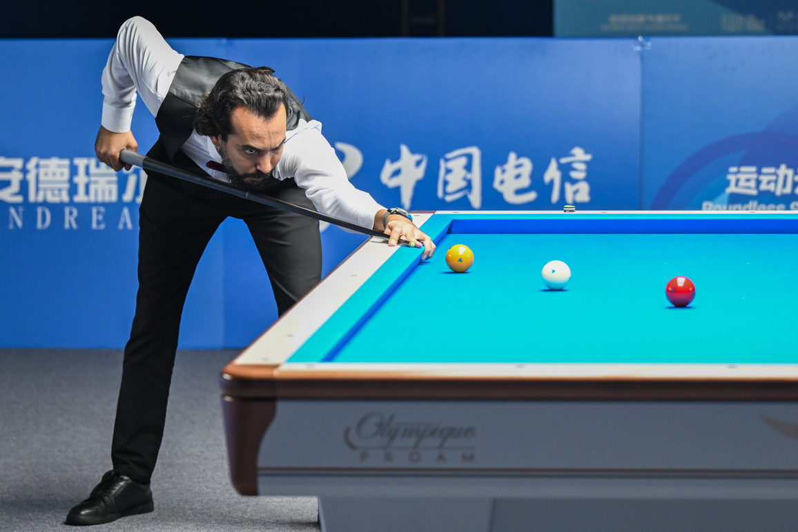 (SP)CHINA-CHENGDU-THE WORLD GAMES 2025-BILLIARDS-MEN'S CAROM THREE CUSHION-GOLD MEDAL MATCH (CN)