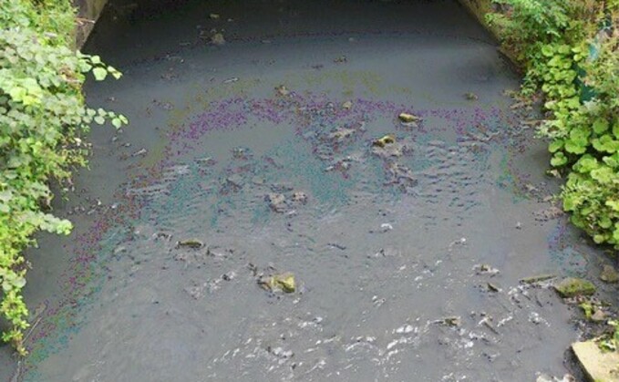 A polluted Bradford watercourse | Credit: Environment Agency