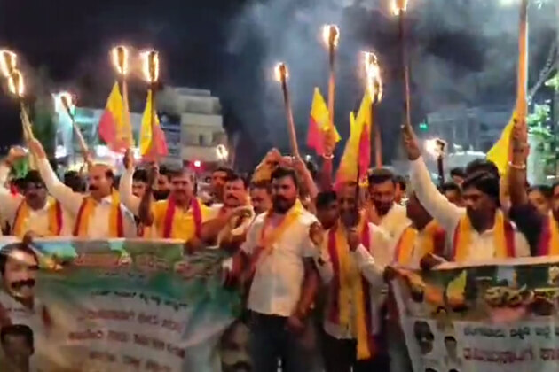 Karnataka Rakshana Vedike protests CWRC order directing release of Cauvery water to Tamil Nadu