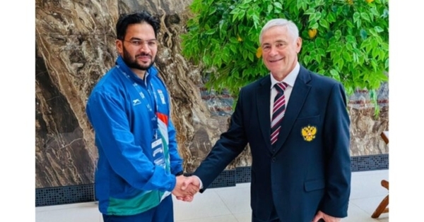 Yogesh Shelly Meets Russian Paralympic Committee President Pavel Alekseevich Rozhkov, Discusses Para Athlete Development and International Collaboration
