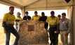  Pilbara MD Ken Brinsden (far left) and the team celebrate the opening of Pilgangoora
