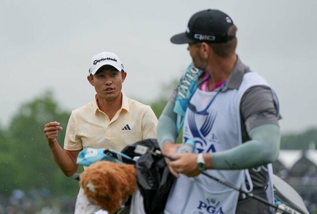 Collin Morikawa uses birdie run to grab PGA Championship lead