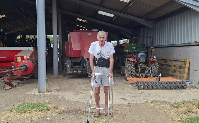 Will Dickinson was crushed by hay bales doing a job he says he has done '100 times before''