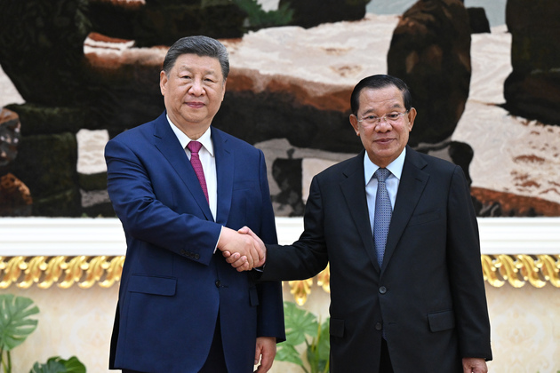 CAMBODIA-PHNOM PENH-CHINA-XI JINPING-HUN SEN-MEETING