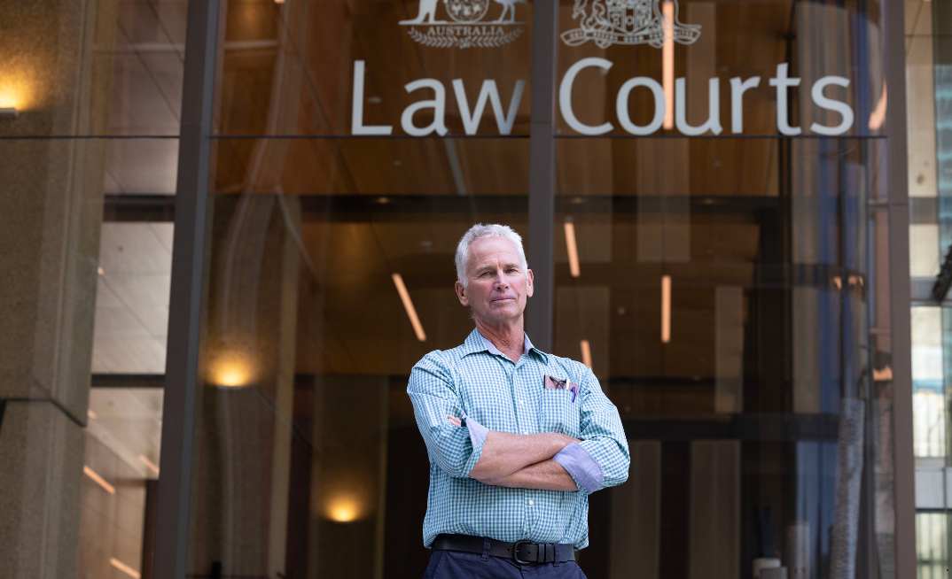 Alistair Donaldson from MGPA outside Sydney courts