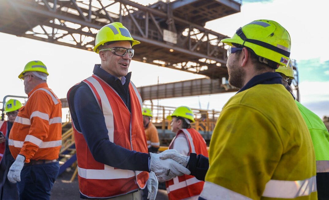 SA premier Peter Malinauskas at Whyalla.