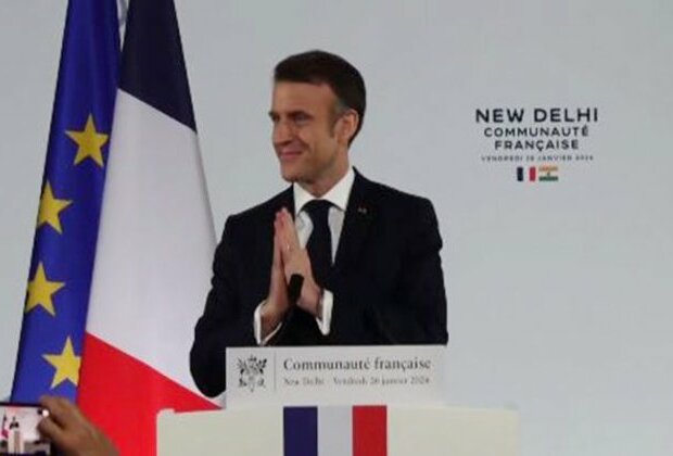 Emmanuel Macron addresses French community at Embassy of France in Delhi