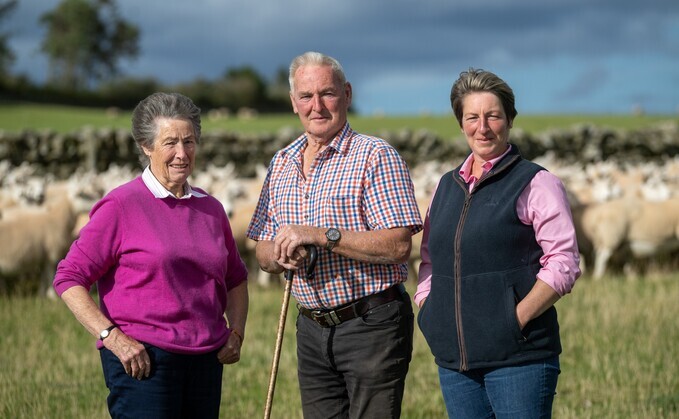 Left to right: Marion, John and Wanda Tilson at Wedderlie Farm.