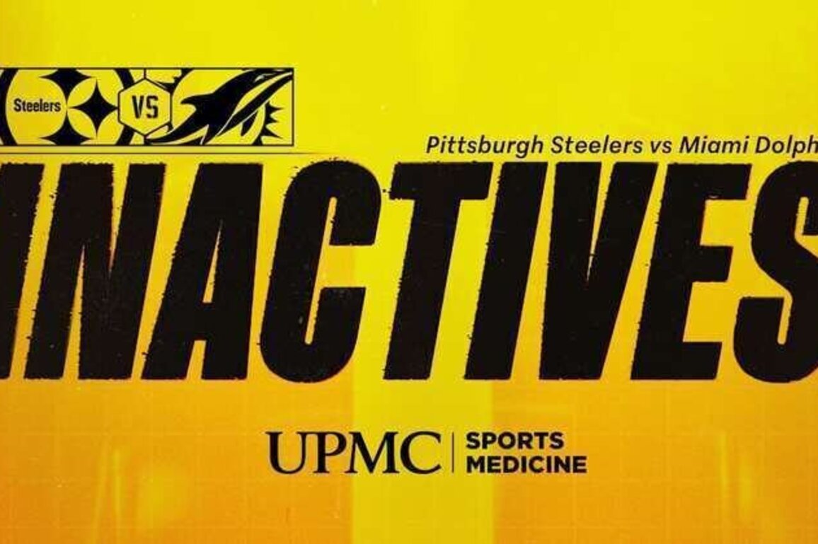Steelers inactives for Week 15 vs Dolphins