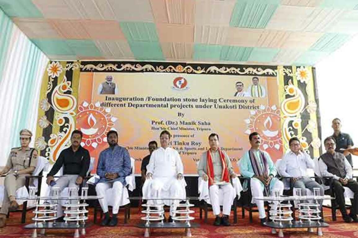 Tripura CM Manik Saha inaugurates15 projects in Unakoti district