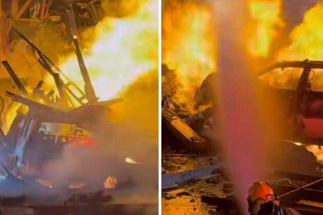 Domino&#39;s restaurant in Utah explodes after SUV crashes into building
