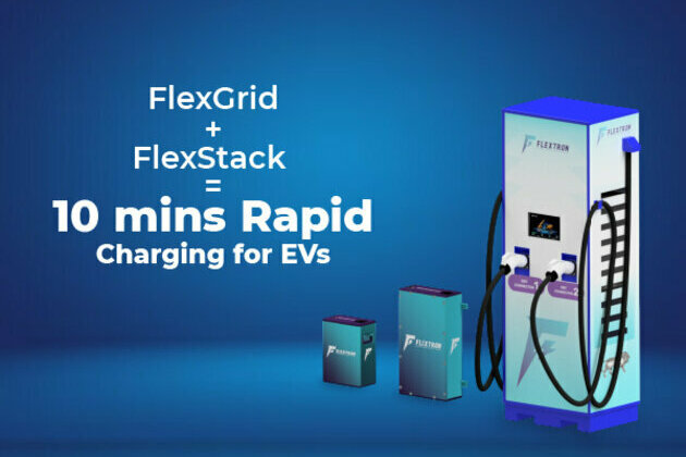 EV charging in 10 mins with Flextron's FlexGrid, India's first Battery Integrated DC Charger; cutting-edge battery pack, FlexStack also to be launched