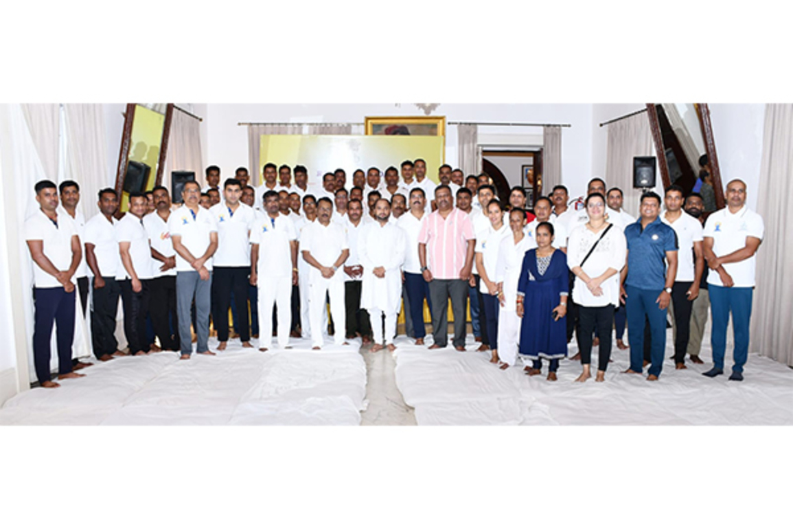 Governor of Goa PS Sreedharan Pillai leads yoga session in Panaji to mark 11th International Yoga Day