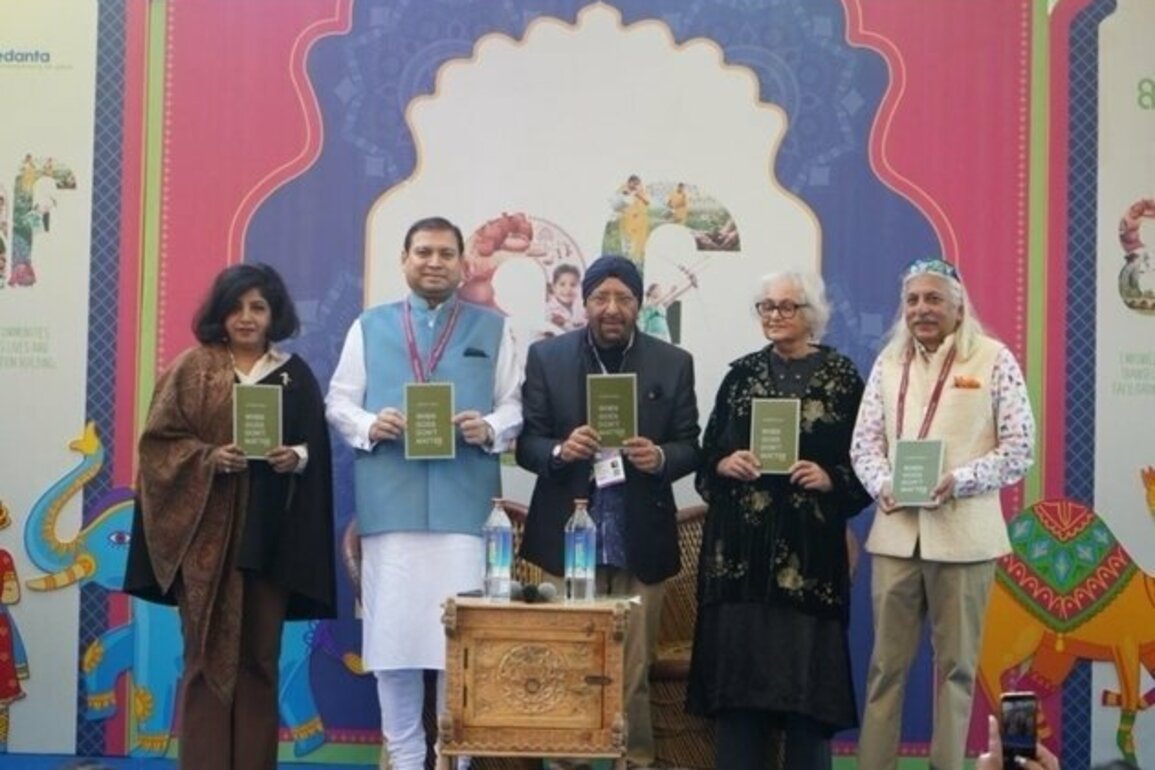 Anthology 'When Gods Don't Matter' unveiled at the Jaipur LitFest 2026 by culturist Sundeep Bhutoria