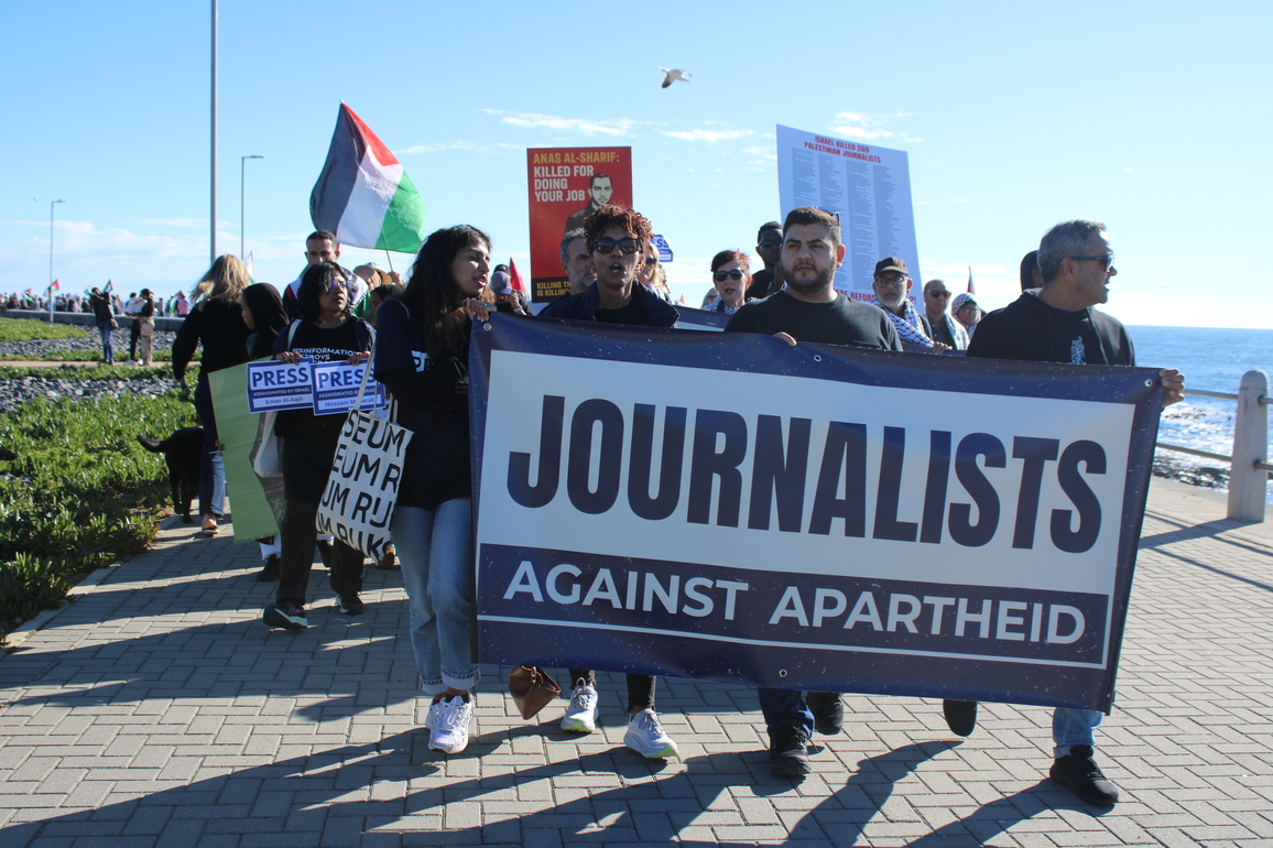 SOUTH AFRICA-CAPE TOWN-GAZA JOURNALISTS-PROTEST