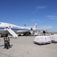 CAMBODIA-PHNOM PENH-CHINA-EMERGENCY HUMANITARIAN SUPPLIES-ARRIVAL (CN)