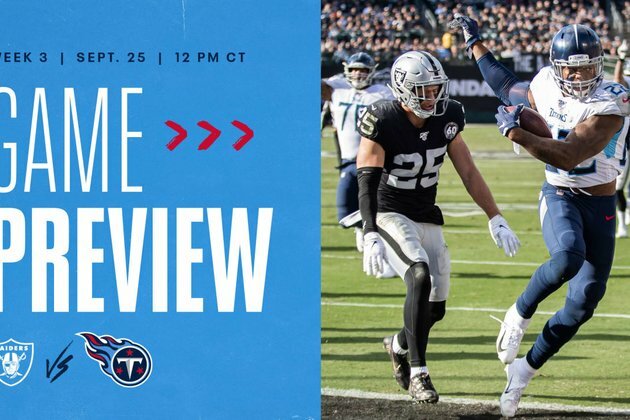 Game Preview: Titans Host Raiders at Nissan Stadium