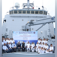 Garden Reach Shipbuilders deliver third indigenously built large survey vessel 'Ikshak' to Indian Navy