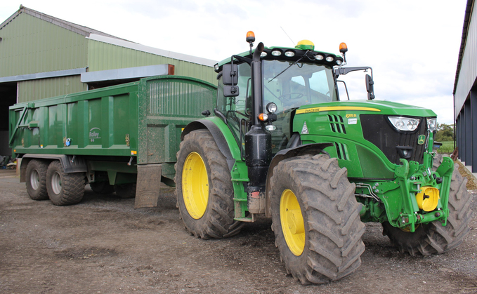 George' 6155R comfortably handles the business's 16-tonne Bailey trailer.