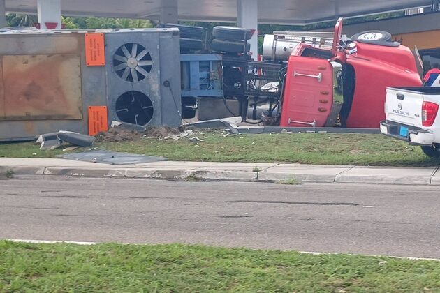 BPL is not involved in the overturned trailer  Driver is ok