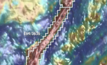  Combined geophysics, gravity bouguer residual 2k (colour) over magnetics TMIrtp (greyscale)