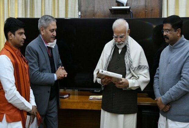 Dharmendra Pradhan presents book 'India: The Mother of Democracy' to PM Modi