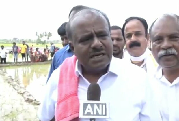 "Happy after good rains": HD Kumaraswamy joins farmers to plant paddy saplings in Mandya